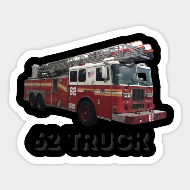 FDNY 62 Truck Sticker by West CO Apparel 